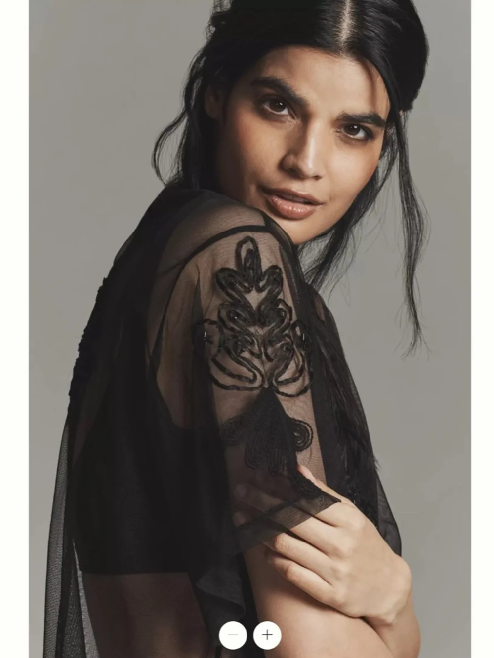 By Anthropologie Sheer Mesh Top - Picture 4 of 7
